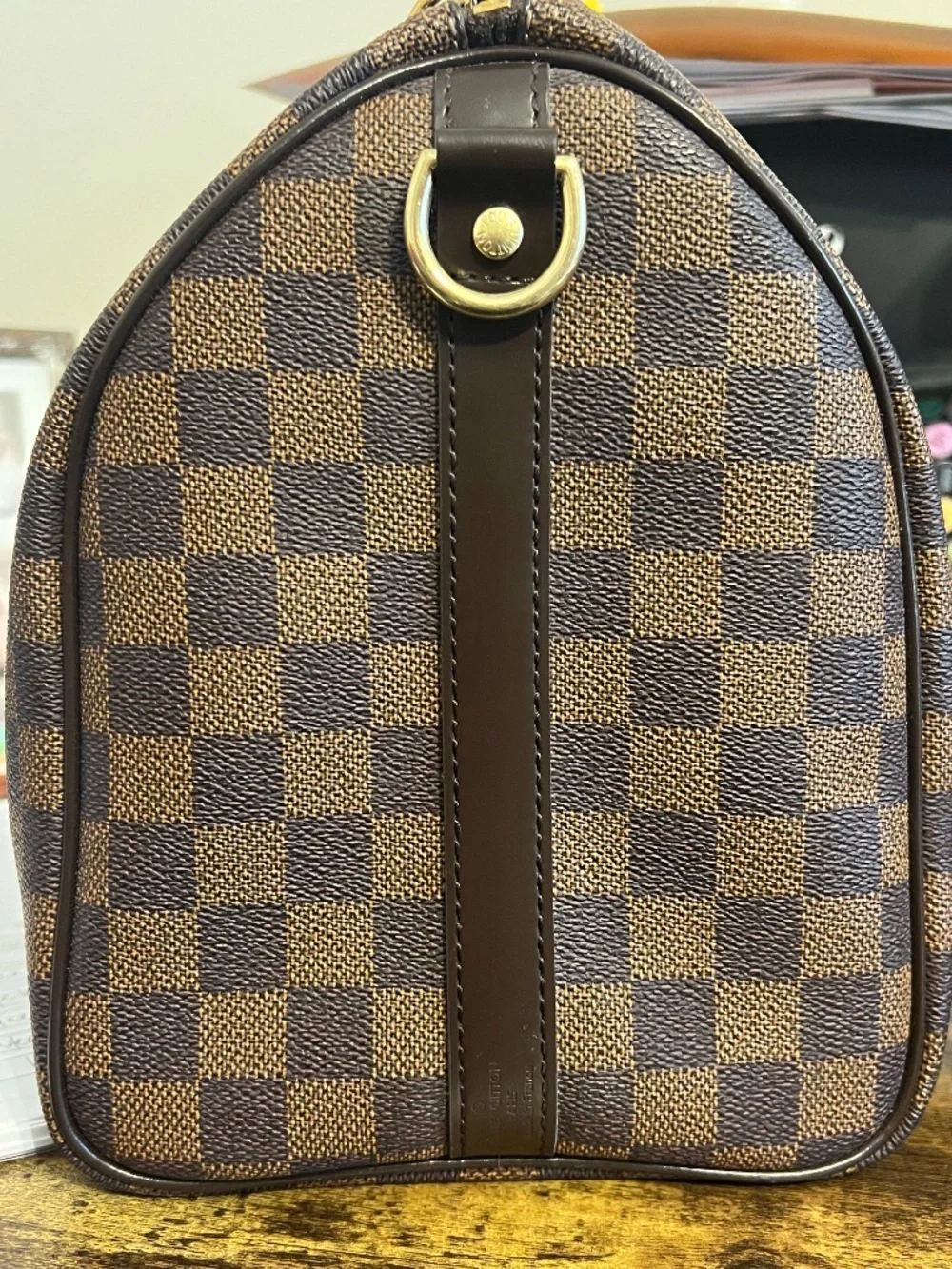 Authentic Louis Vuitton Speedy Bandoulière 30 Damier Ebene N41367 Handbag